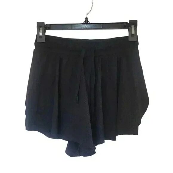 Joy Lab Women's Black Nylon/Spandex Butterfly Drawstring Shorts - Picture 2 of 7